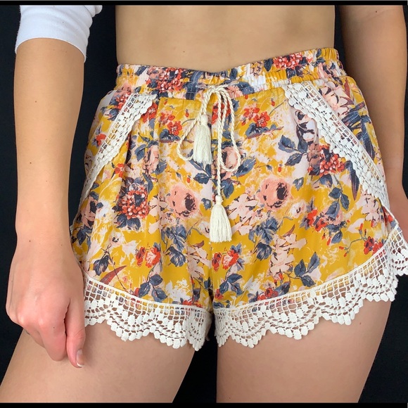 Target Pants - floral shorts